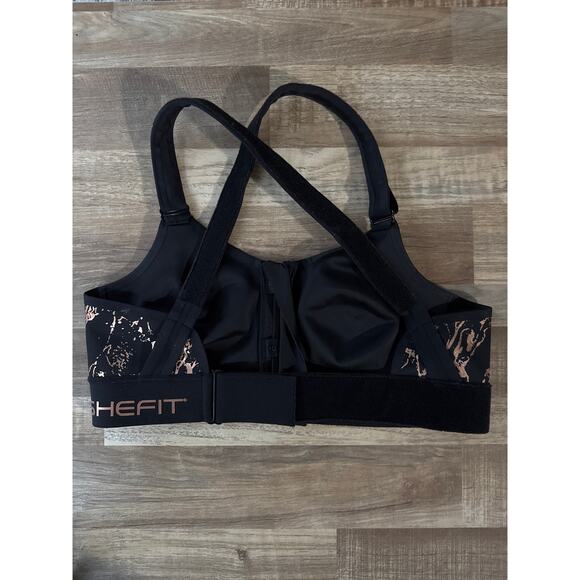 Women's Shefit Flex Sports Bra Medium Impact in Black Athleisure Running size M - Picture 4 of 6